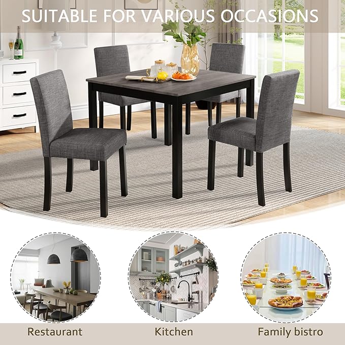 KEIKI 5-Piece Standard Height Dining Table Set - Image 4