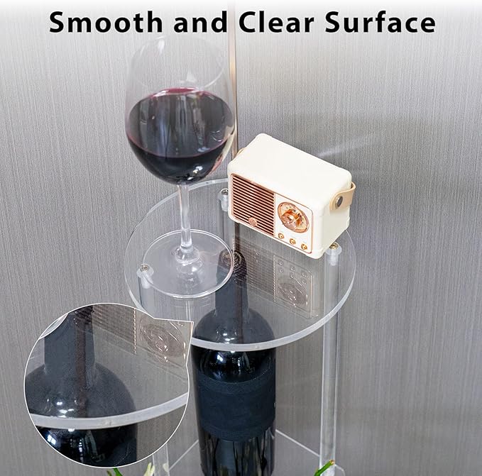 HMYHUM Clear Acrylic Drink Table - Image 5