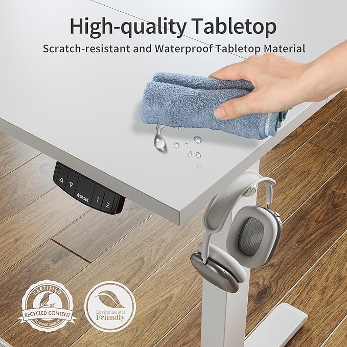 Agilestic Electric Standing Desk, Large 63 x 24 Inches Height Adjustable Desk - Image 5