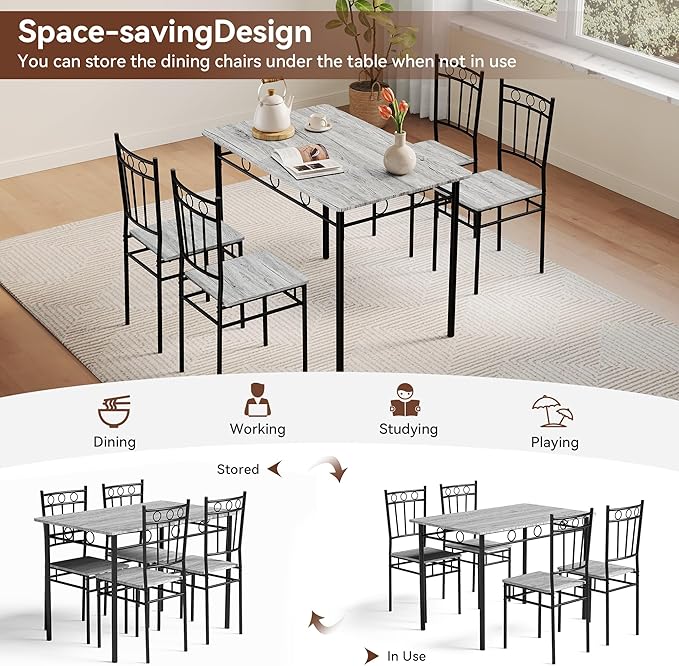 Vipbear Kitchen Dining Table Set - Image 6