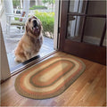 Russet Multicolor Jute Braided Oval Rug, 20x30 by Homespice