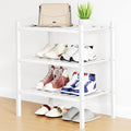 Smiry Shoe Rack, 3 Tier Small Bamboo Shoe Organizer, Stackable Free Standing by Smiry