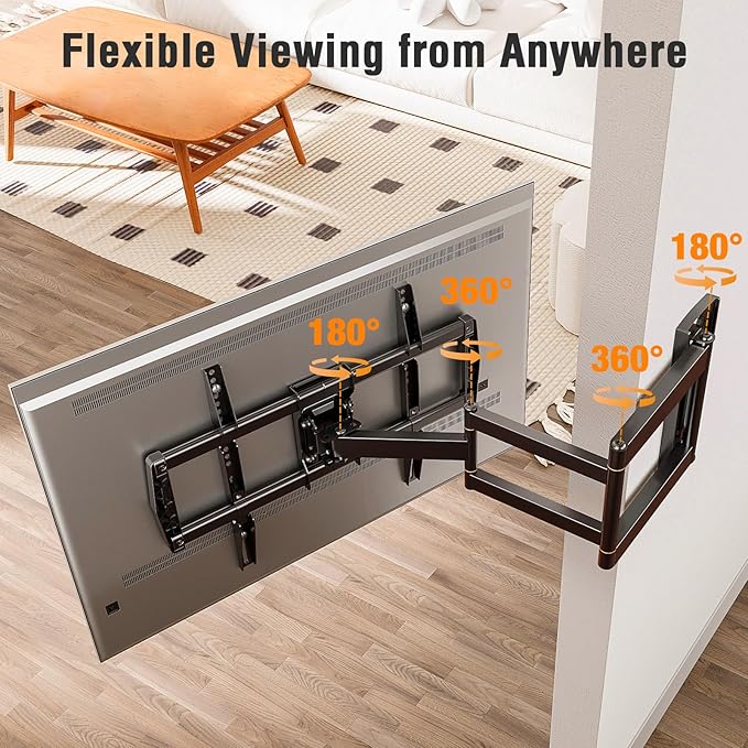 ELIVED Long Arm TV Wall Mount for Most 42-75 Inch TVs, 37.9 Inch Long Extension - Image 2
