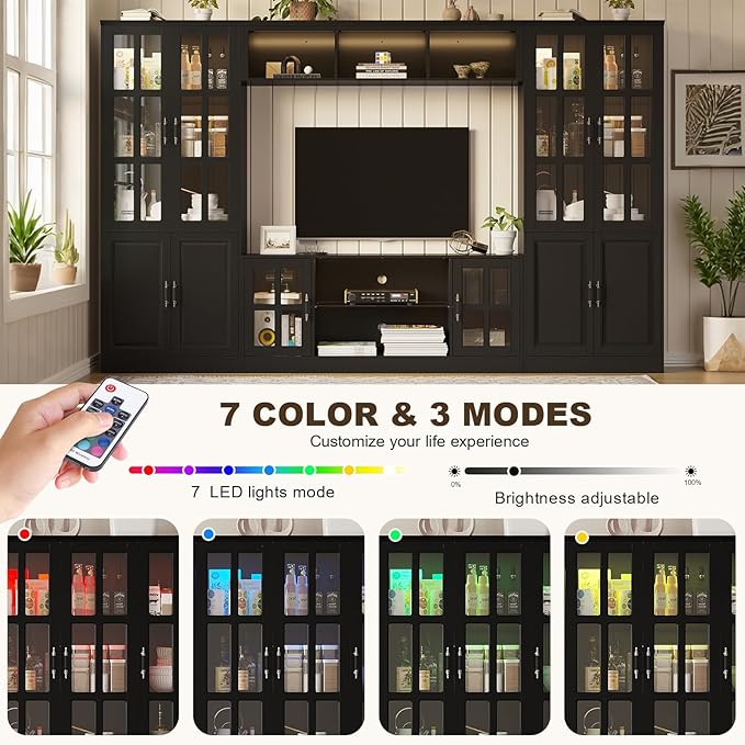 4-Piece Wall Unit TV Stand - Image 3