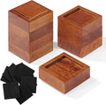 FASONLA Bed Risers Furniture Risers Lifts Height 1", Solid Natural Wood Risers by FASONLA