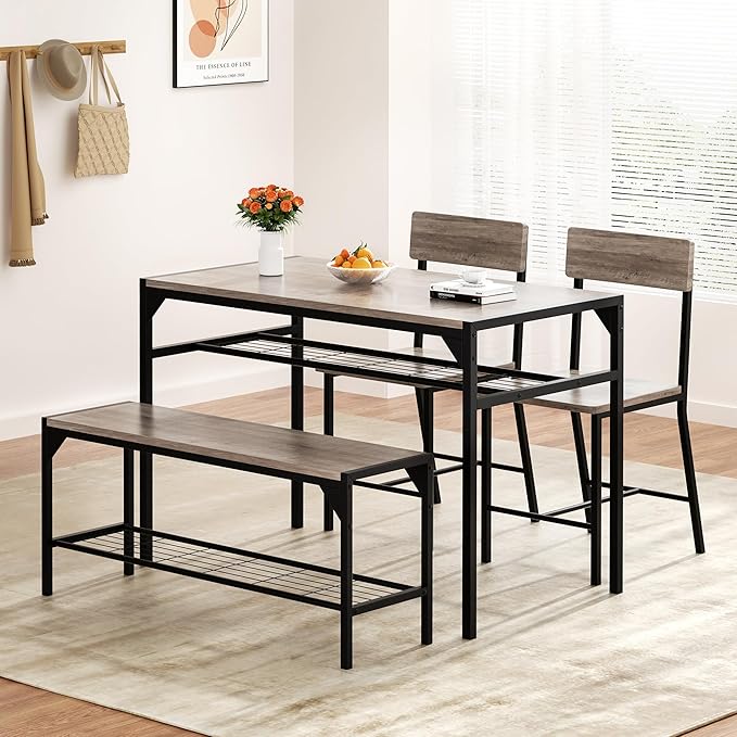 Shintenchi Kitchen Table Chairs Set of 4, Dining Table Set - Image 2
