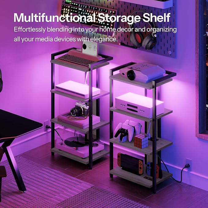 HOOBRO 4-Tier AV Media Stand, Media Console - Image 4