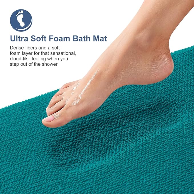 OLANLY Thick Memory Foam Bath Mat Rug 30x20, Extra Soft Absorbent Bathroom Rug - Image 2
