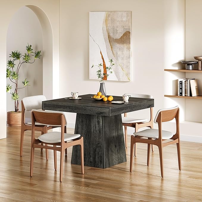 LITTLE TREE Dining Table for 4 People, 31.5-Inch Square Small Kitchen Table - Image 5