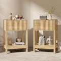 Night Stand Set 2, Fluted Nightstand by Nasonet