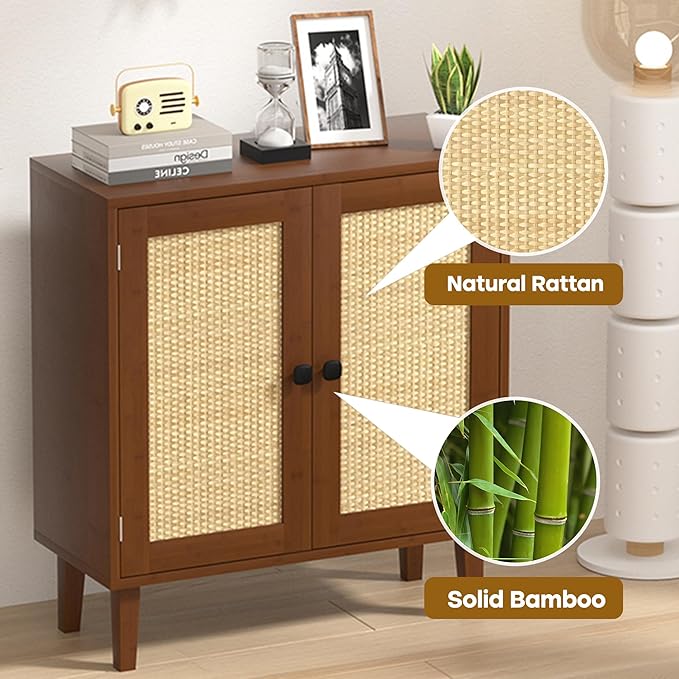 Bamboo Sideboard Buffet Cabinet - Image 4