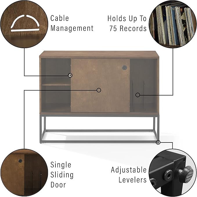Crosley Furniture Byron Media Console and Record Player Stand - Image 4