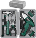 Hi-Spec 19pc 3.6V Green USB Small Power Screwdriver & Home DIY Tool Kit Set. by Hi-SpecToolsUSA