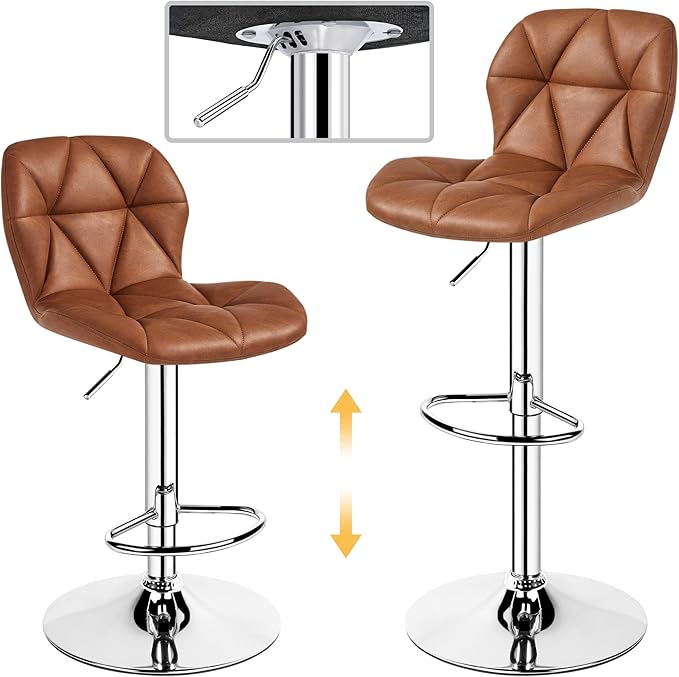 Yaheetech Barstools Set of 2, Modern Kitchen Island Stools - Image 8