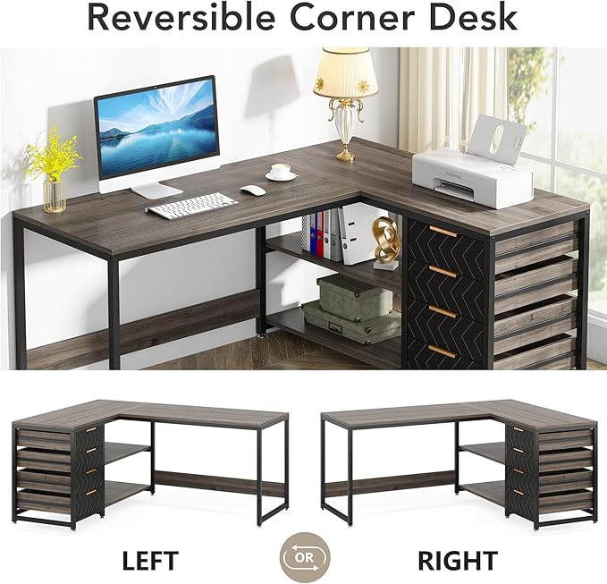 Tribesigns L Shaped Computer Desk - Image 6
