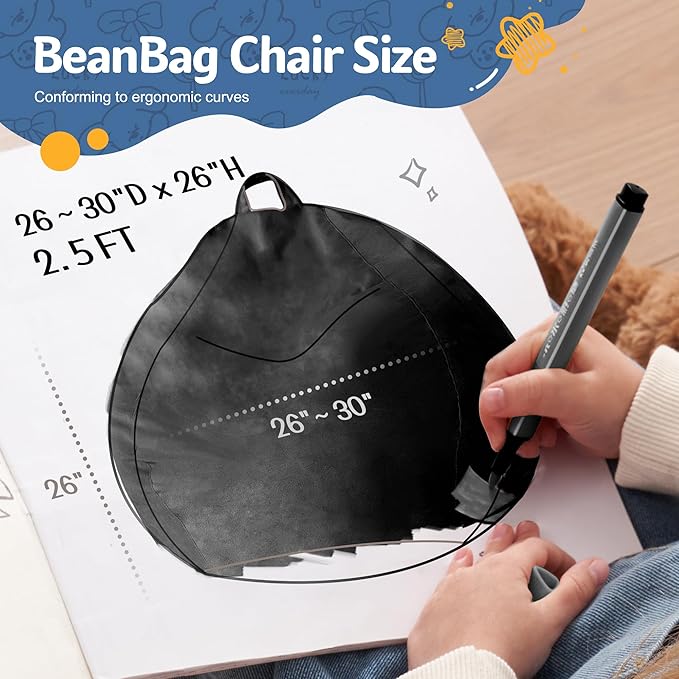 Homguava 2FT Bean Bag Chair: 2' Bean Bags - Image 2