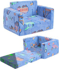 Toddler Chair Comfy, 2-in-1 Soft Toddler Couch Fold Out by inhand