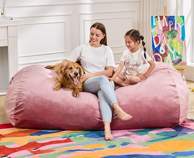 Hobestluk 6FT Bean Bag Chair Large Beanbag Lounger - Image 3