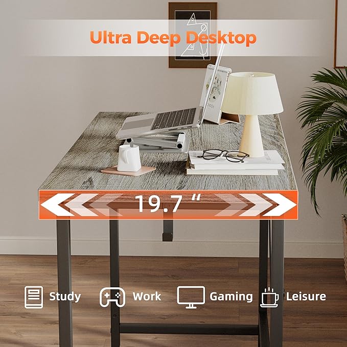 Rolling Computer Desk with Wheels, Gaming Desk - Image 5