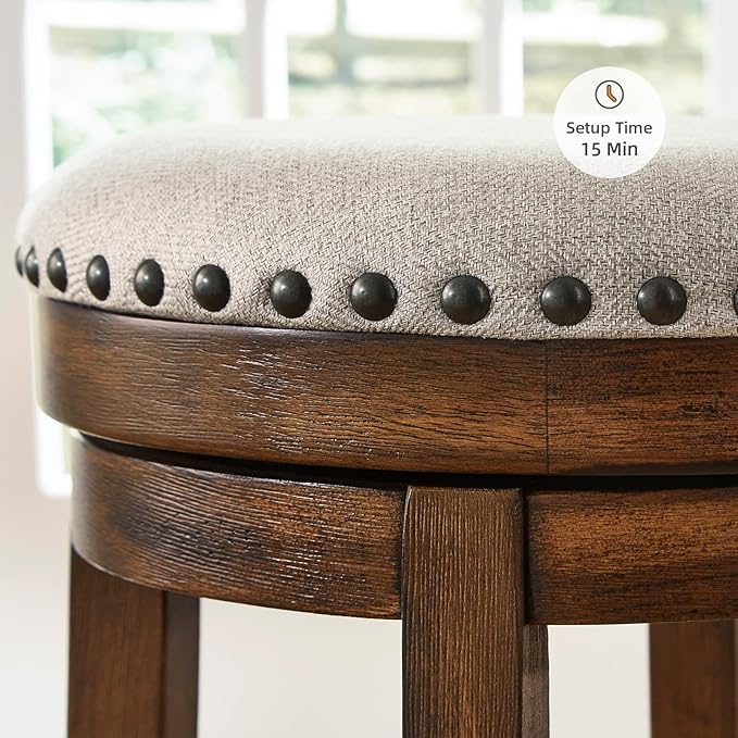 Signature Design by Ashley Valebeck 24" Counter Height Upholstered Swivel Stool - Image 7
