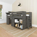 Max & Lily Modern Farmhouse Twin Low Loft Bed by MaxLily