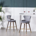 Roundhill Furniture Leland Fabric Upholstered Counter Height Wingback Stools by RoundhillFurniture