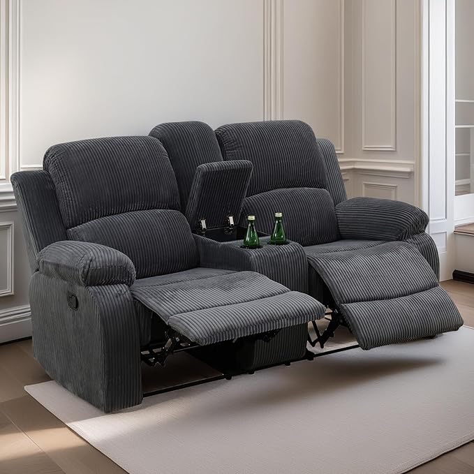 Loveseat Recliner Sofa, Reclining Loveseat Couch - Image 7