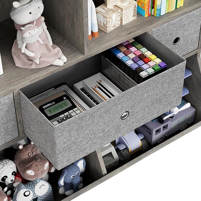 IDEALHOUSE Kids Bookshelf and Toy Storage Organizer - Image 3