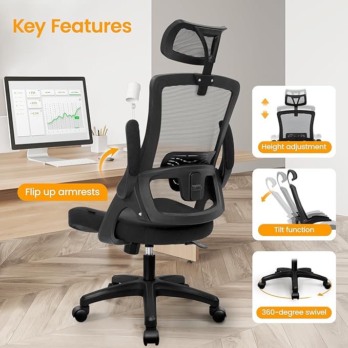 NEO CHAIR Ergonomic Office Desk Chair High Back Computer Gaming Mesh Chair - Image 3