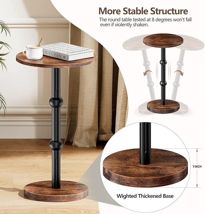 Drink Table, Small Round Side Table - Image 5