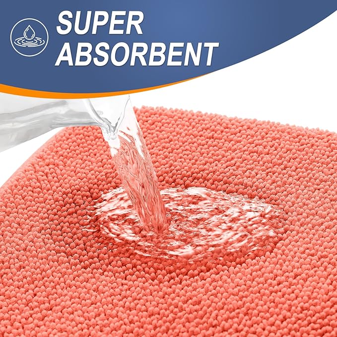 OLANLY Thick Memory Foam Bath Mat Rug 24x16, Extra Soft Absorbent Bathroom Rug - Image 3