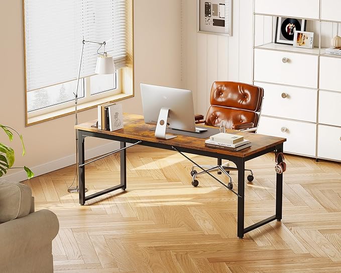Coleshome 63 Inch Computer Desk, Modern Simple Style Desk - Image 4