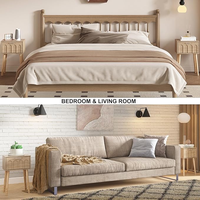 Nightstand Set of 2, Small Bed Side Table - Image 5