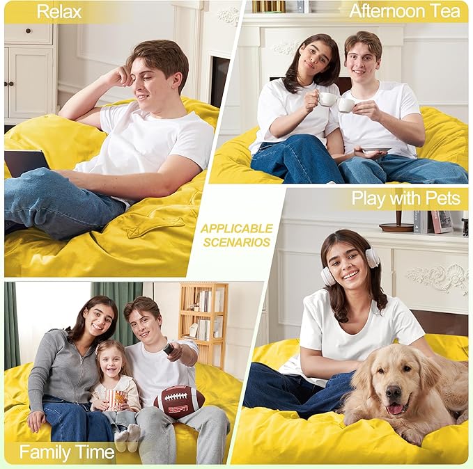 Homguava 5 FT Bean Bag Chair: 5' Bean Bags - Image 5