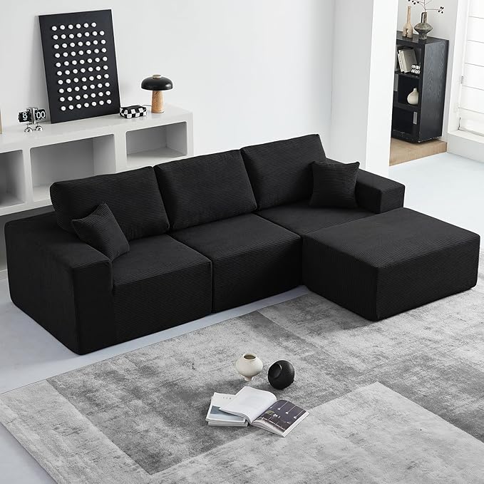 INGEROOM 108" Cloud Sectional Couch, Modular Sectional Sofa by INGEROOM