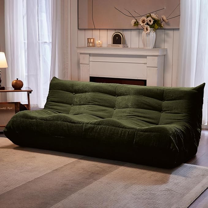 Bean Bag Chair, 3 Seater Fireside Chair Large Bean Bag Sofa - Image 7