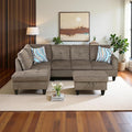 L Shaped Couch Modern Sectional Couch Upholstered Velvet Fabric 3 Pieces Sofas by LynginsCreativeLife
