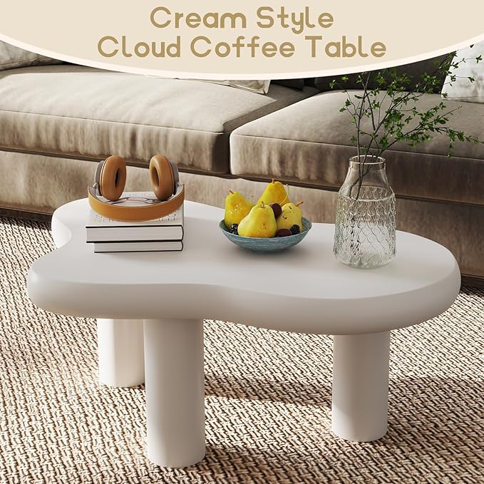 HollyHOME Cloud Coffee Table, Unique Design Accent Table - Image 7