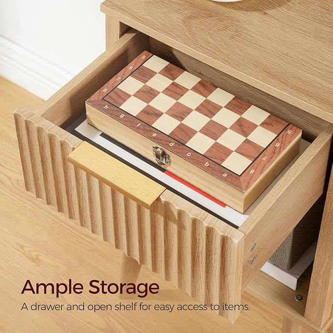 End Table, Fluted Night Stand, Modern Side Table, Bedside Table - Image 7