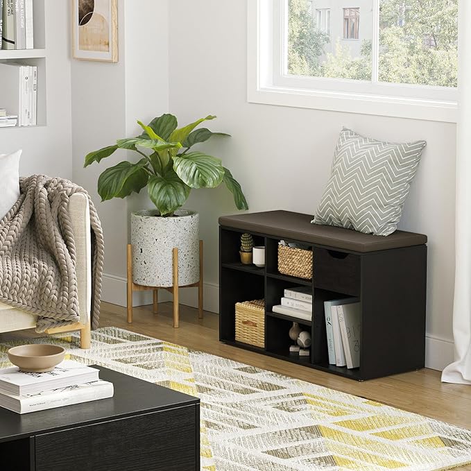 DINZI LVJ Shoe Bench, Entryway Storage Bench - Image 9