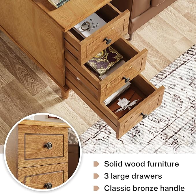 Tribesigns Solid Wood End Table, Fully Assembled Narrow Side Table - Image 8