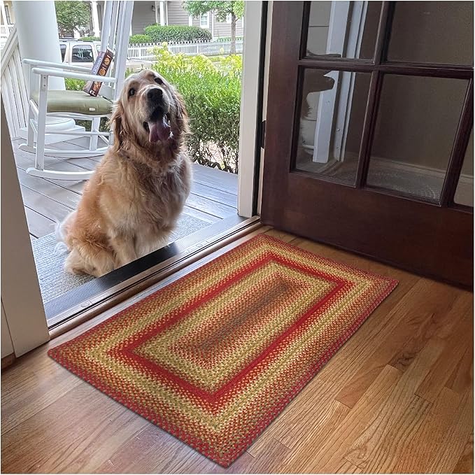 Cider Barn Cranberry Red Jute Braided Rug, 20x30 Rectangle - Image 9