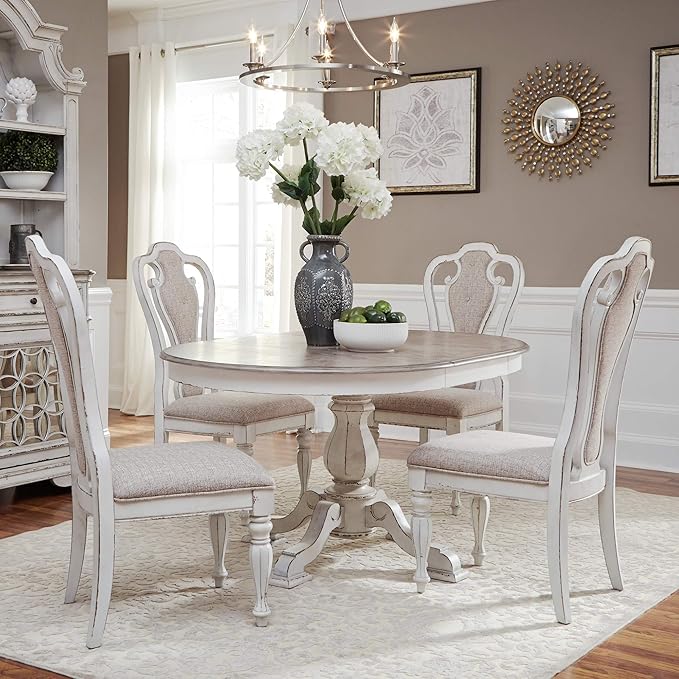 LIBERTY FURNITURE INDUSTRIES, INC. Magnolia Manor Opt 5 Piece Pedestal Table Set by LibertyFurniture