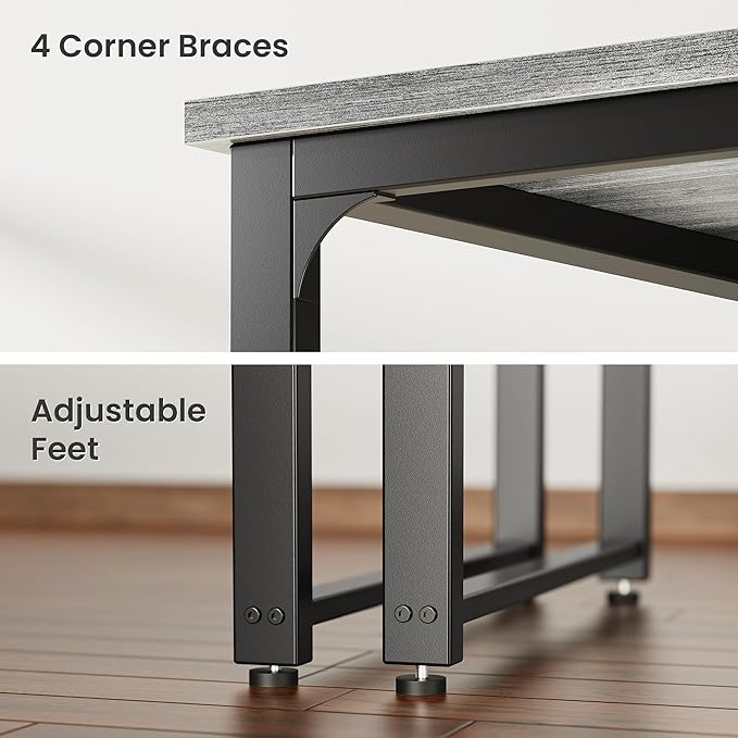 Huuger 63 x 24 inch Desk with Power Outlets & USB-C, Deeper & Thicker Desktop - Image 6