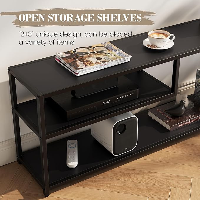 TECHMILLY Modern TV Stand for 65" TV, TV Table - Image 4