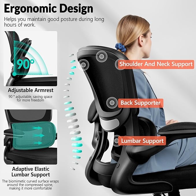 Home Office Desk Chair, Ergonomic Office Chair - Image 4