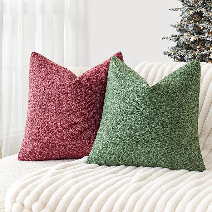 Foindtower Pack of 2, Decorative Textured Boucle Throw Pillow Covers Accent - Image 6