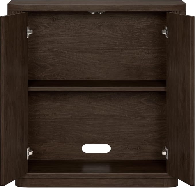 Henn&Hart 32" Wide Rectangular Accent Cabinet in Warm Brown, - Image 4