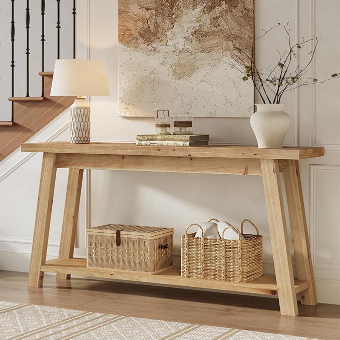 LITTLE TREE 70.9" Solid Wood Console Table - Image 6