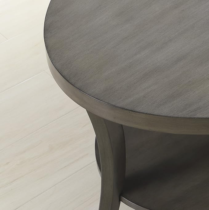Roundhill Furniture Perth Contemporary Oval Shelf End Table - Image 4
